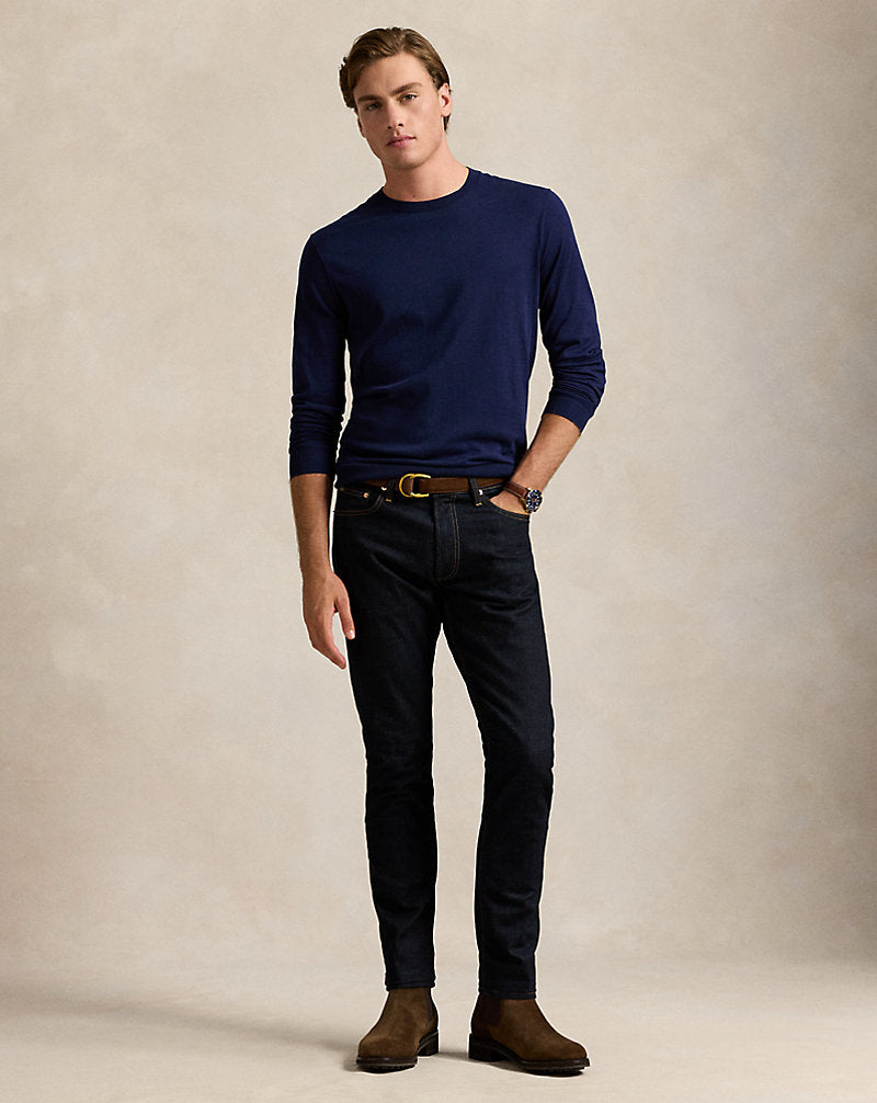 Cotton Crewneck Jumper Bright Navy