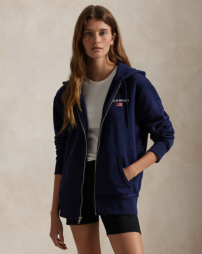 Polo Sport Fleece Full-Zip Hoodie Cruise Navy/White