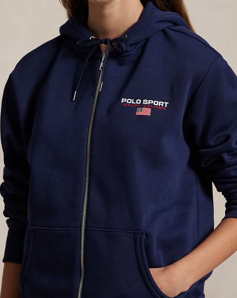 Polo Sport Fleece Full-Zip Hoodie Cruise Navy/White