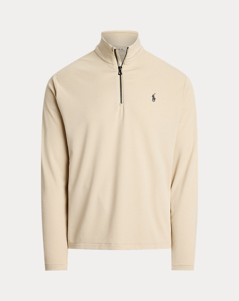 Performance Interlock Pullover Ranch Cream