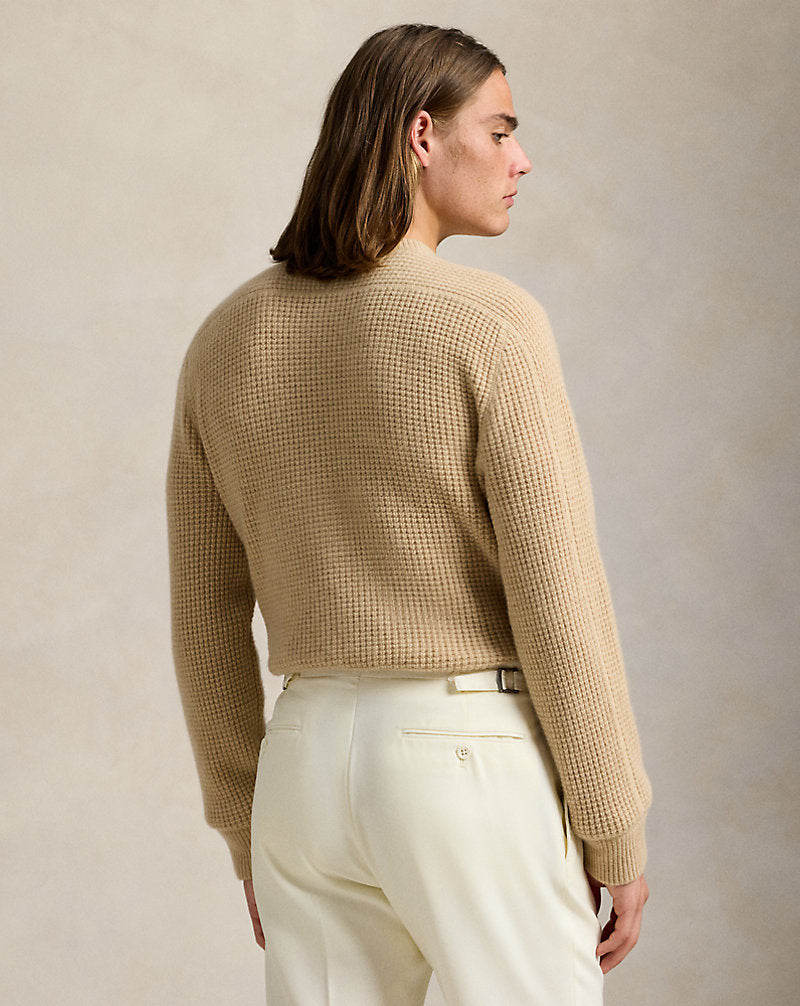 Waffle-Knit Wool-Alpaca Jumper Dune Melange
