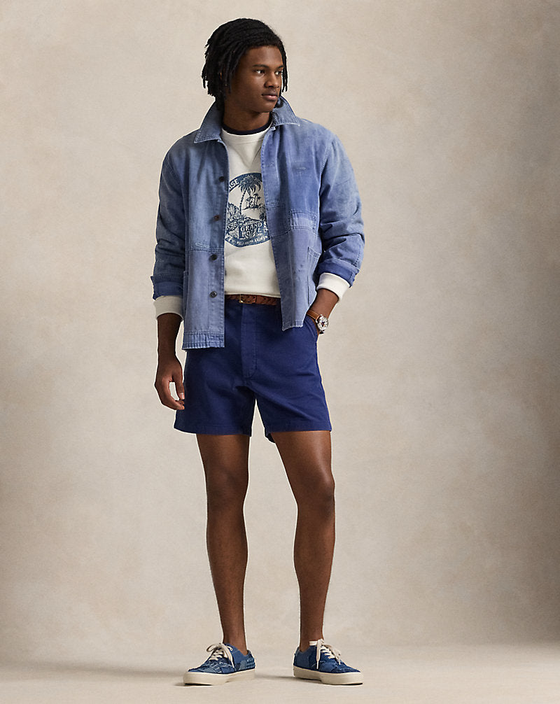 16.5 cm Relaxed Fit Pleated Twill Short Freshwater