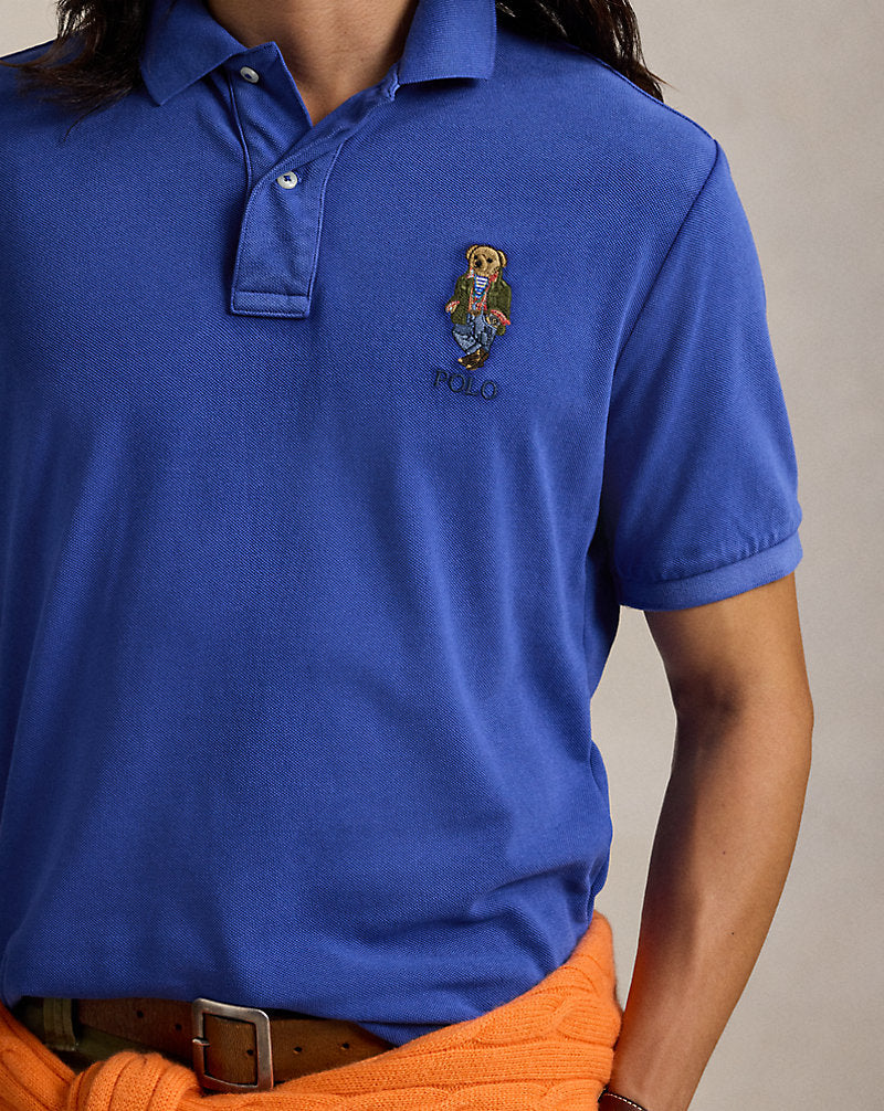 Classic Fit Polo Bear Mesh Polo Shirt Nw Iris Blu Sw Explr