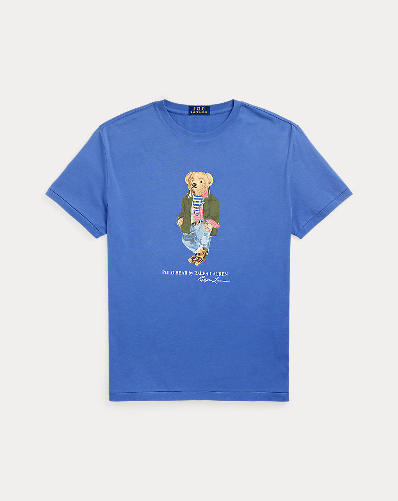 Classic Fit Polo Bear Jersey T-Shirt Nw Iris Blu Sw Explr