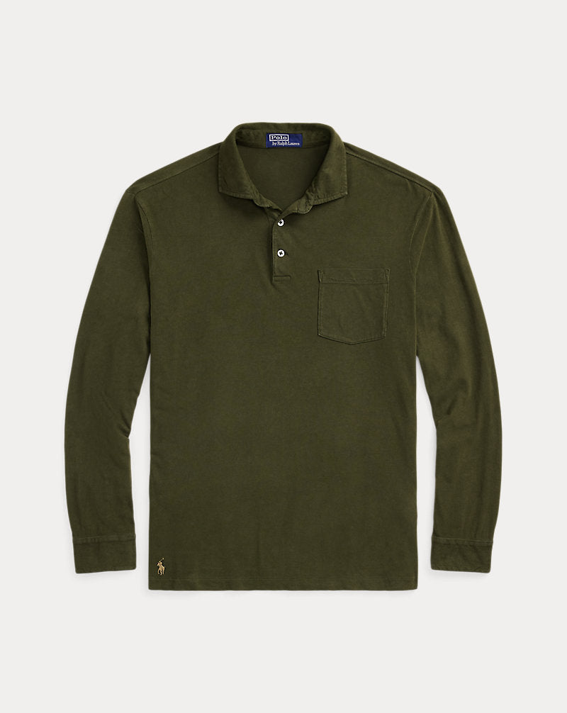 Classic Fit Sueded Jersey Polo Shirt Armadillo