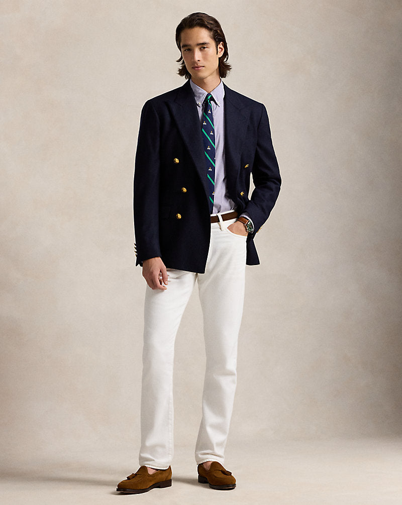 Classic Fit Checked Poplin Shirt Purple Navy Multi