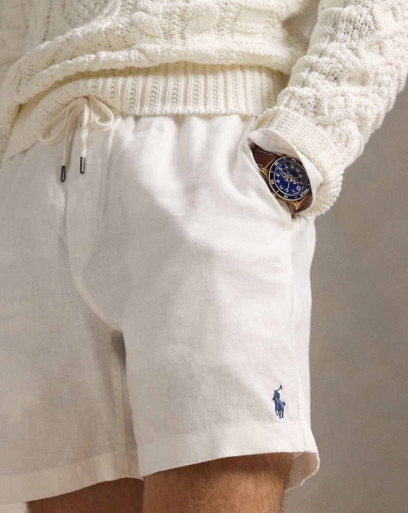15 cm Polo Prepster Linen Short Deckwash White