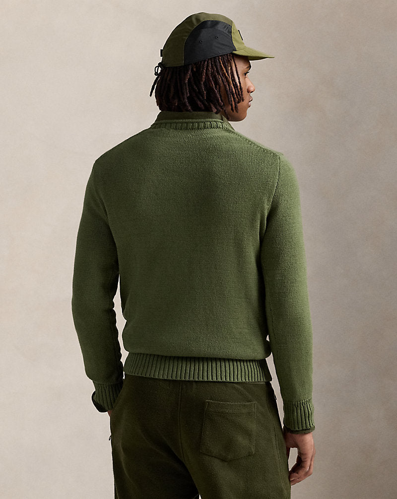 Polo Bear Rollneck Jumper New Olive Defender Bear