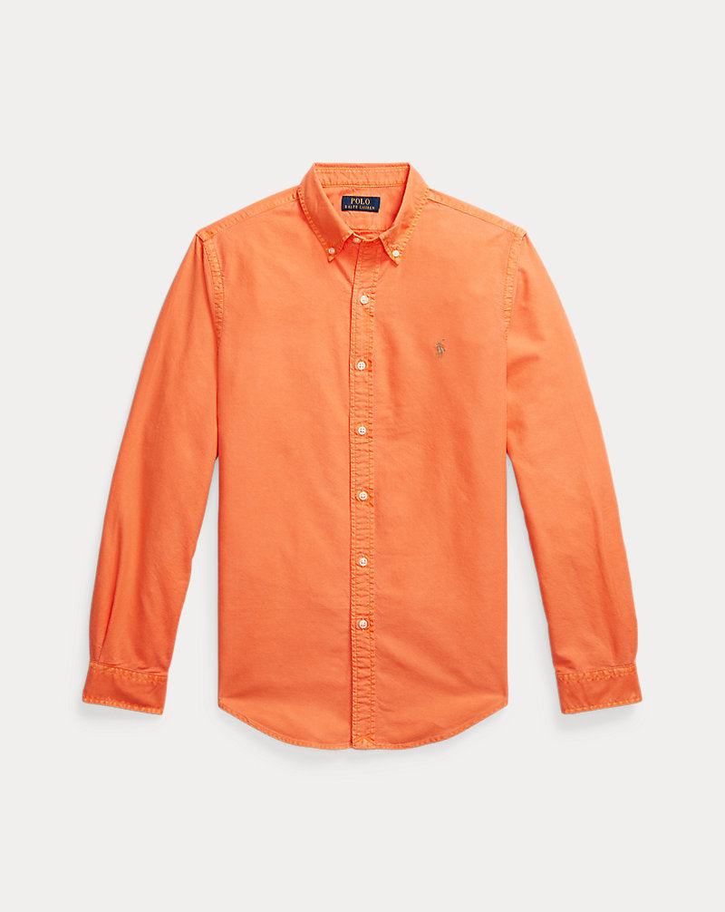 Slim Fit Garment-Dyed Oxford Shirt Spring Melon