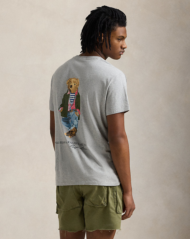 Custom Slim Fit Polo Bear Jersey T-Shirt Andover Htr Explorer