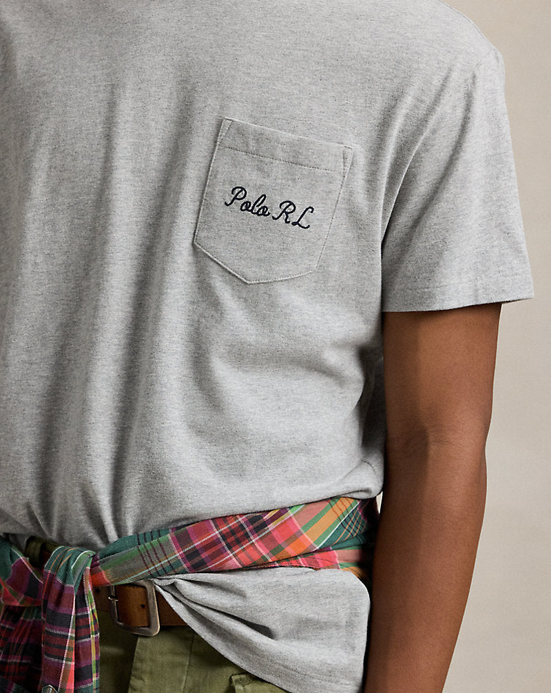 Custom Slim Fit Polo Bear Jersey T-Shirt Andover Htr Explorer