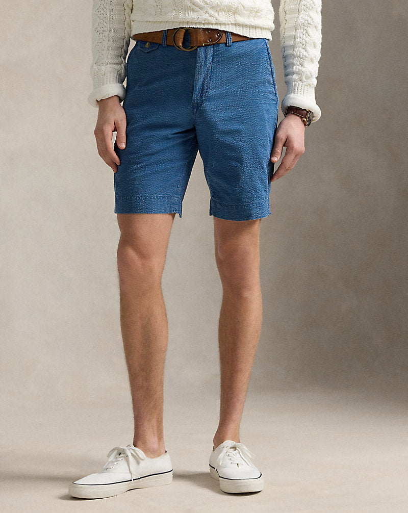 23 cm Straight Fit Seersucker Short Overdyed Seersucker