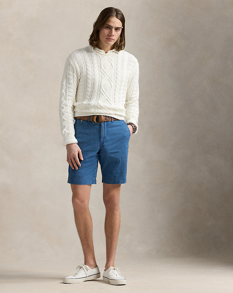 23 cm Straight Fit Seersucker Short Overdyed Seersucker