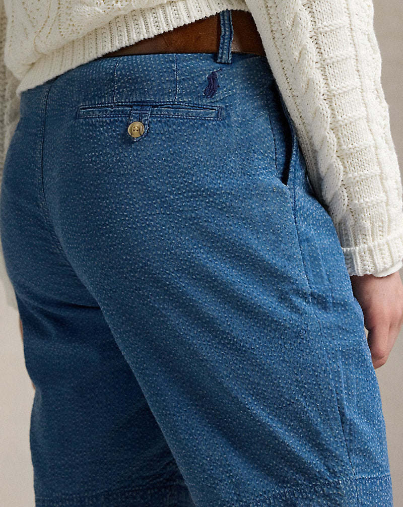 23 cm Straight Fit Seersucker Short Overdyed Seersucker