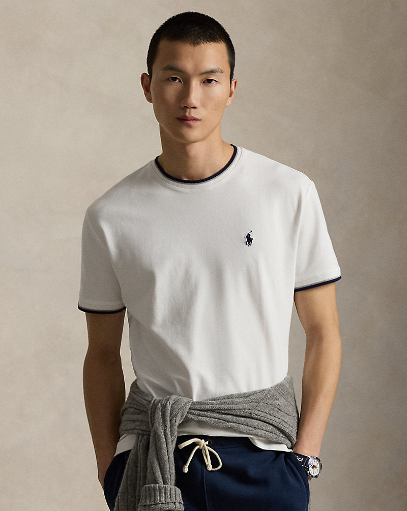 Classic Fit Stretch Mesh T-Shirt White