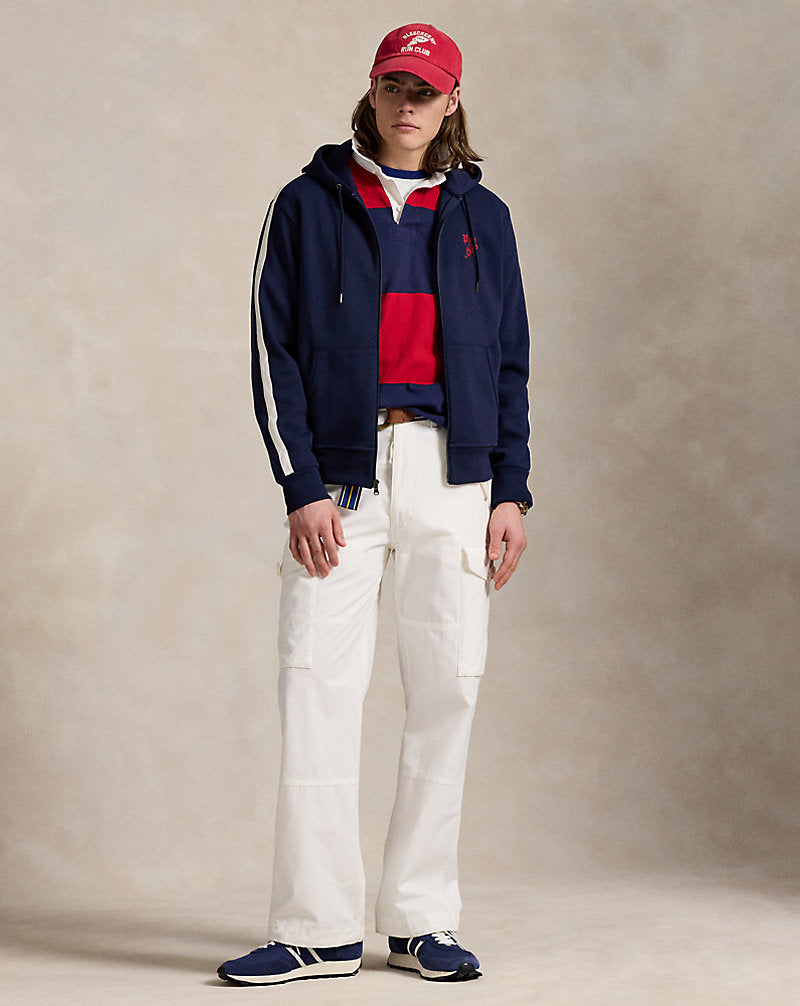 Logo Double-Knit Mesh Hoodie Cruise Navy Multi