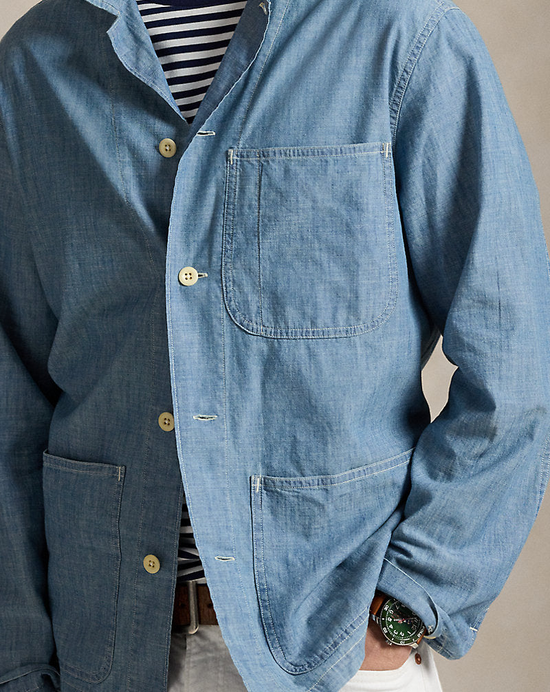 Indigo Chambray Overshirt Medium Indigo