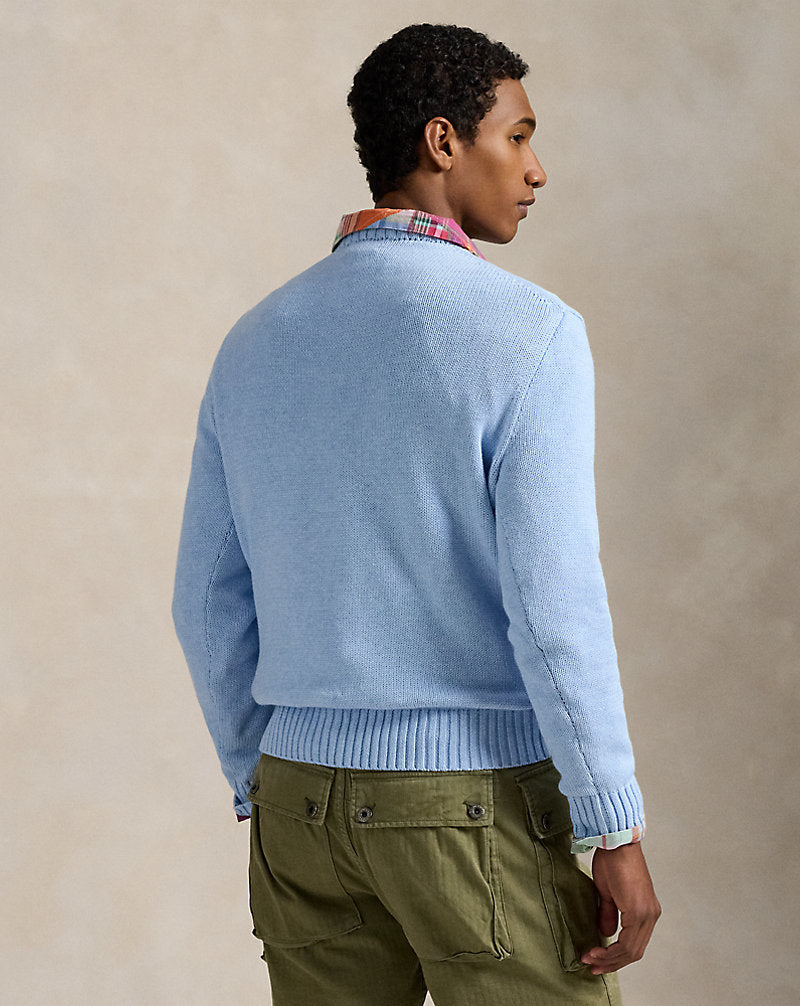 Polo Bear Cotton Jumper Ocean Pearl Blue
