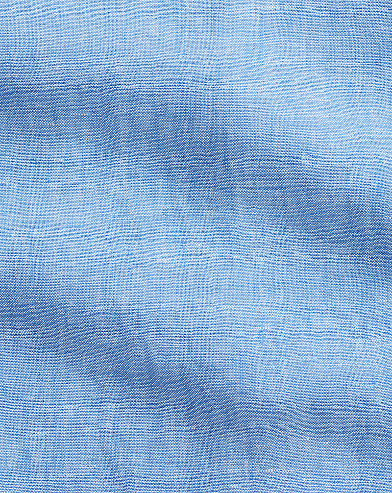Classic Fit Linen Shirt Blue/White