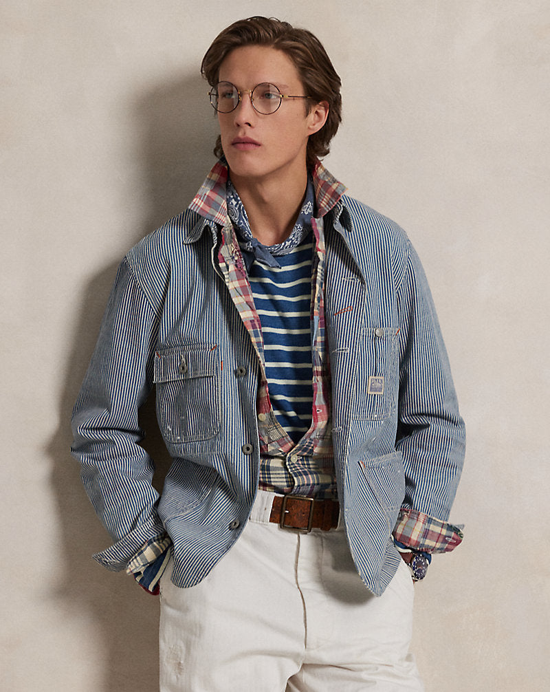 Classic Fit Patchwork Madras Camp Shirt Madras Patchwork
