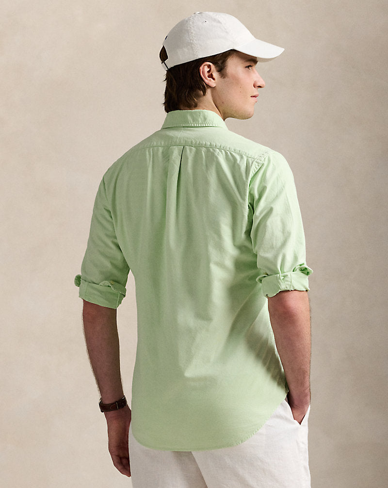 Custom Fit Mineral-Dyed Oxford Shirt Leaf