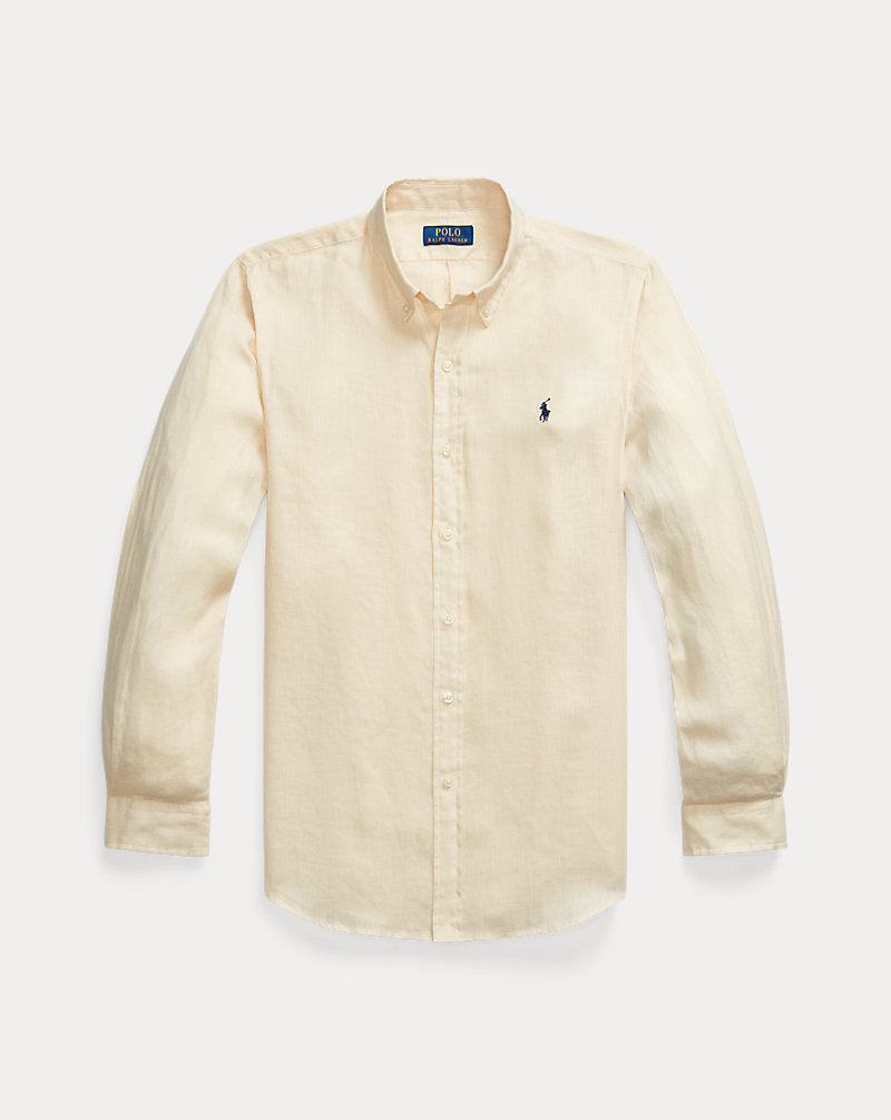 Slim Fit Linen Shirt Full Cream