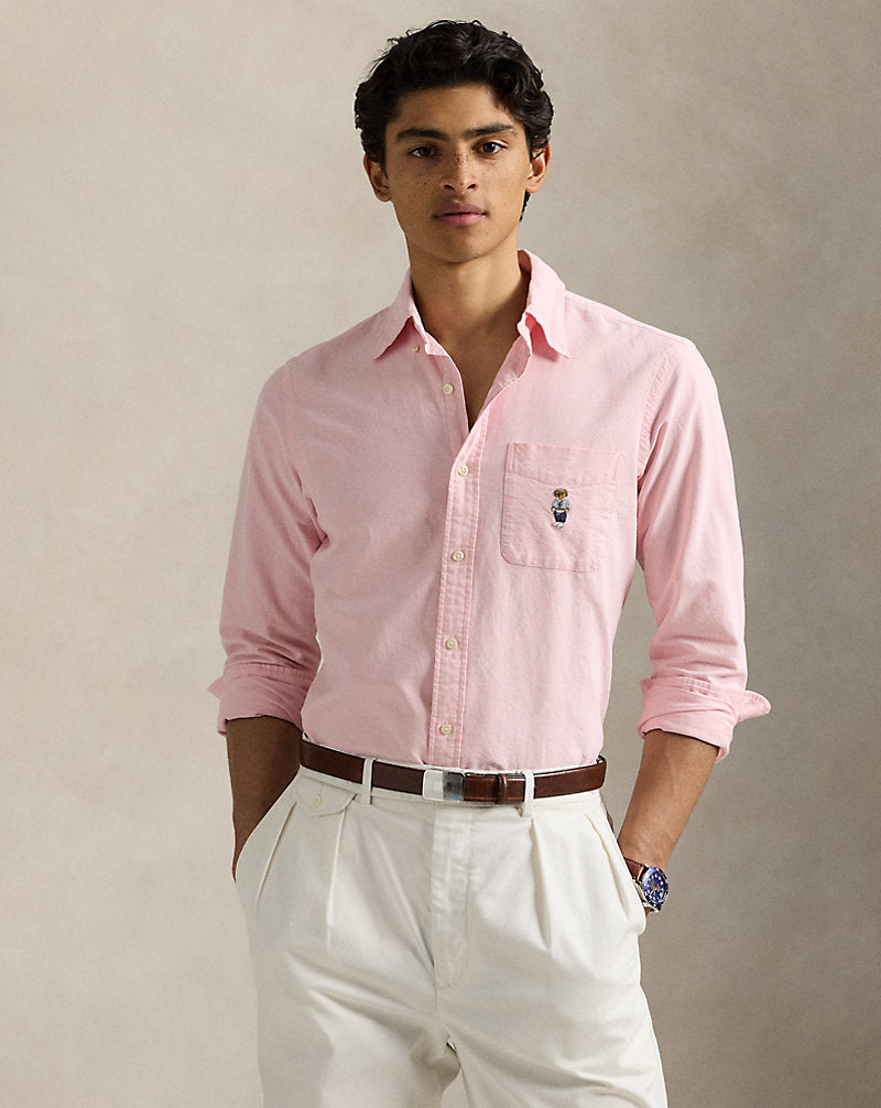 Custom Fit Polo Bear Oxford Shirt Athletic Club Bear