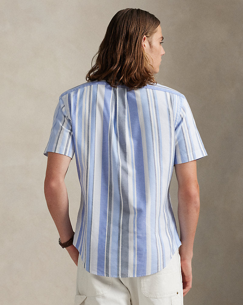 Custom Fit Striped Oxford Shirt Blue Multi