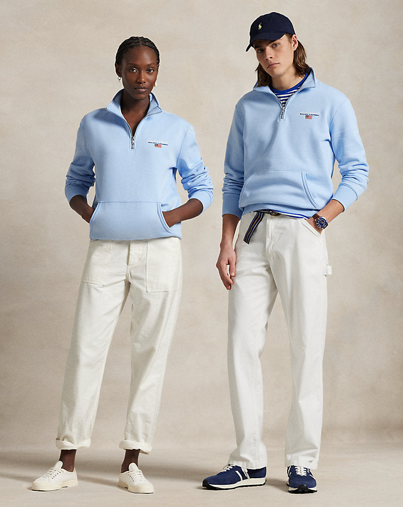 Polo Sport Fleece Quarter-Zip Sweatshirt Bluebell/White