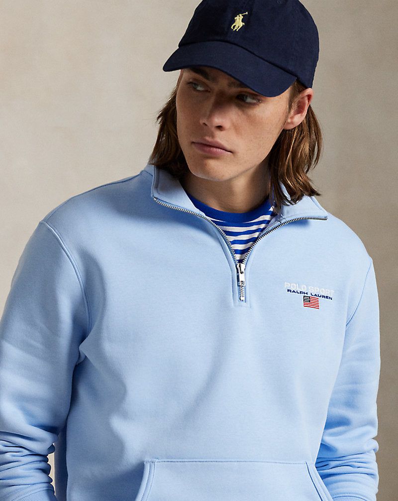 Polo Sport Fleece Quarter-Zip Sweatshirt Bluebell/White