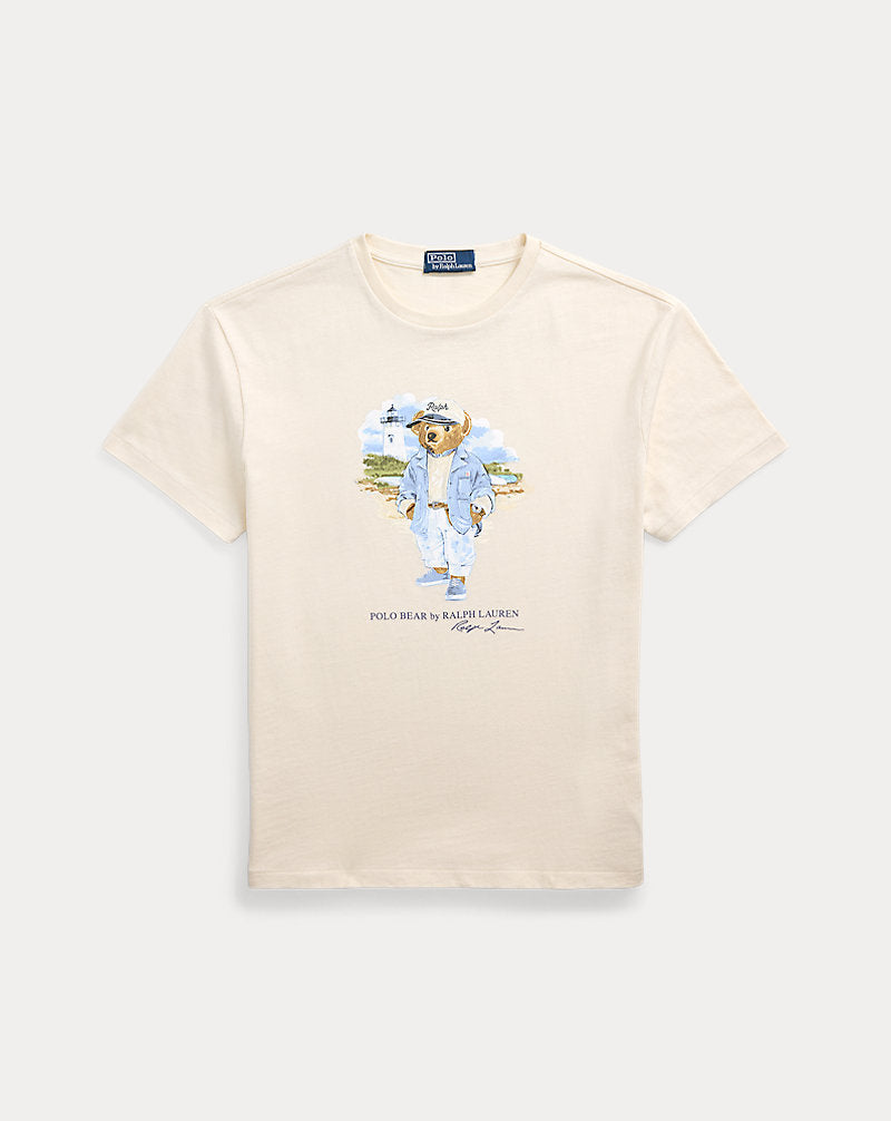 Custom Slim Fit Polo Bear Jersey T-Shirt Nevis Studio Blue Sea