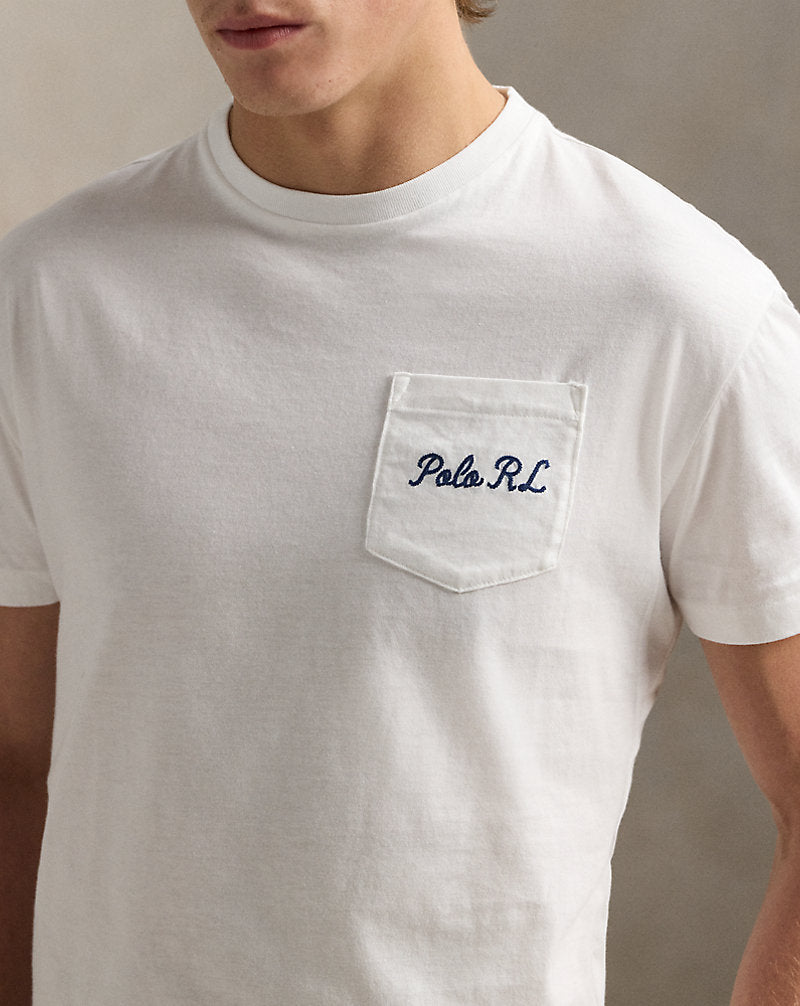 Custom Slim Fit Polo Bear Jersey T-Shirt White Heritage
