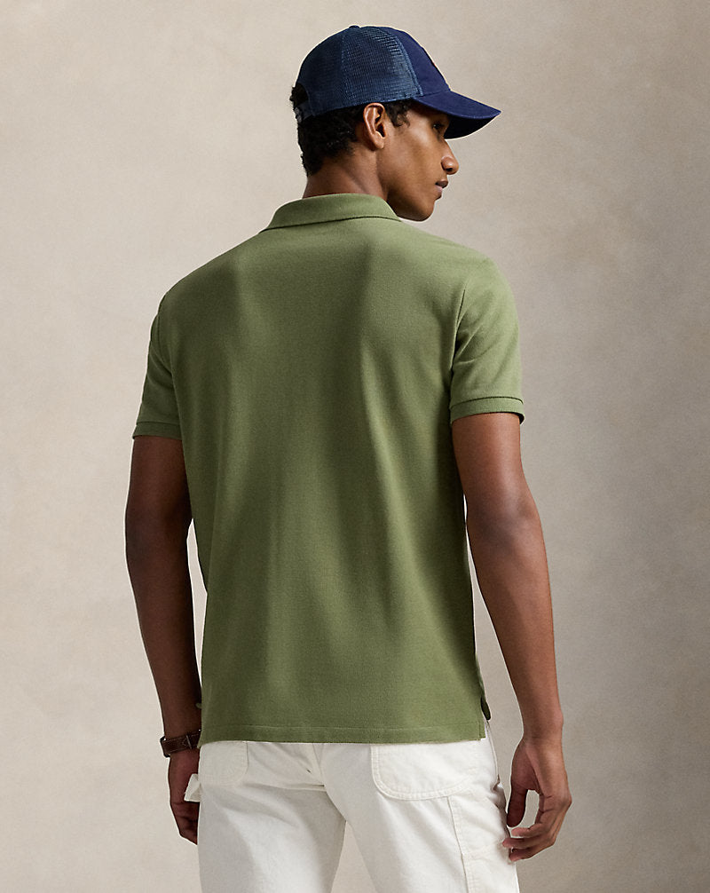 Custom Slim Polo Bear Mesh Polo Shirt Tree Green Beach Shp