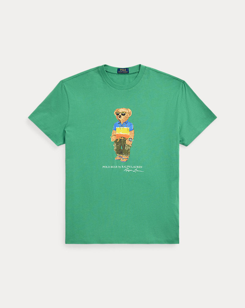 Custom Slim Fit Polo Bear Jersey T-Shirt Raft Green Beach Shp