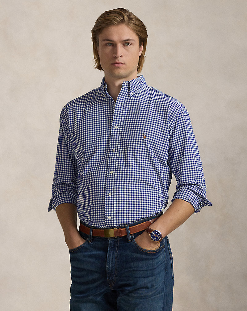 Gingham Oxford Shirt Royal/White