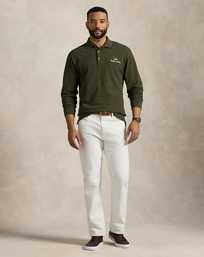 Logo Mesh Polo Shirt Alpine Heather