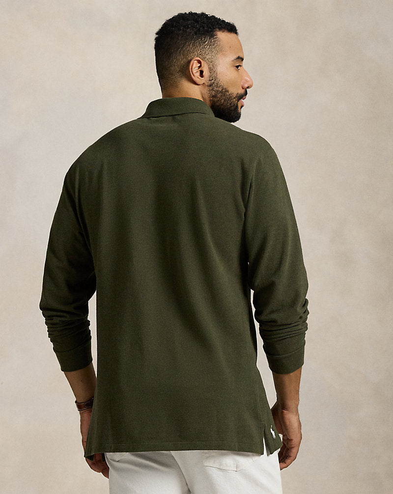 Logo Mesh Polo Shirt Alpine Heather