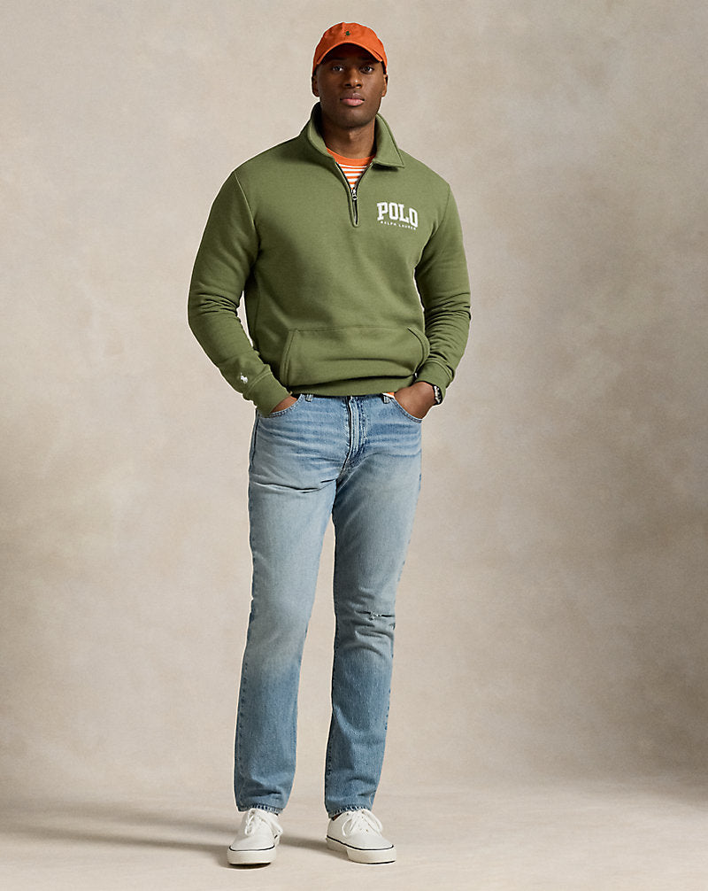 Logo Fleece Collared Sweatshirt Tree Green