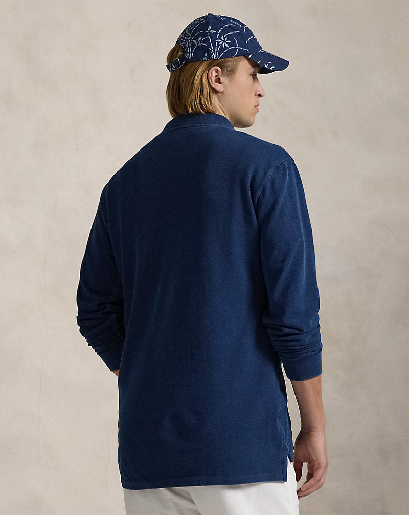 Indigo Mesh Polo Shirt Dark Indigo