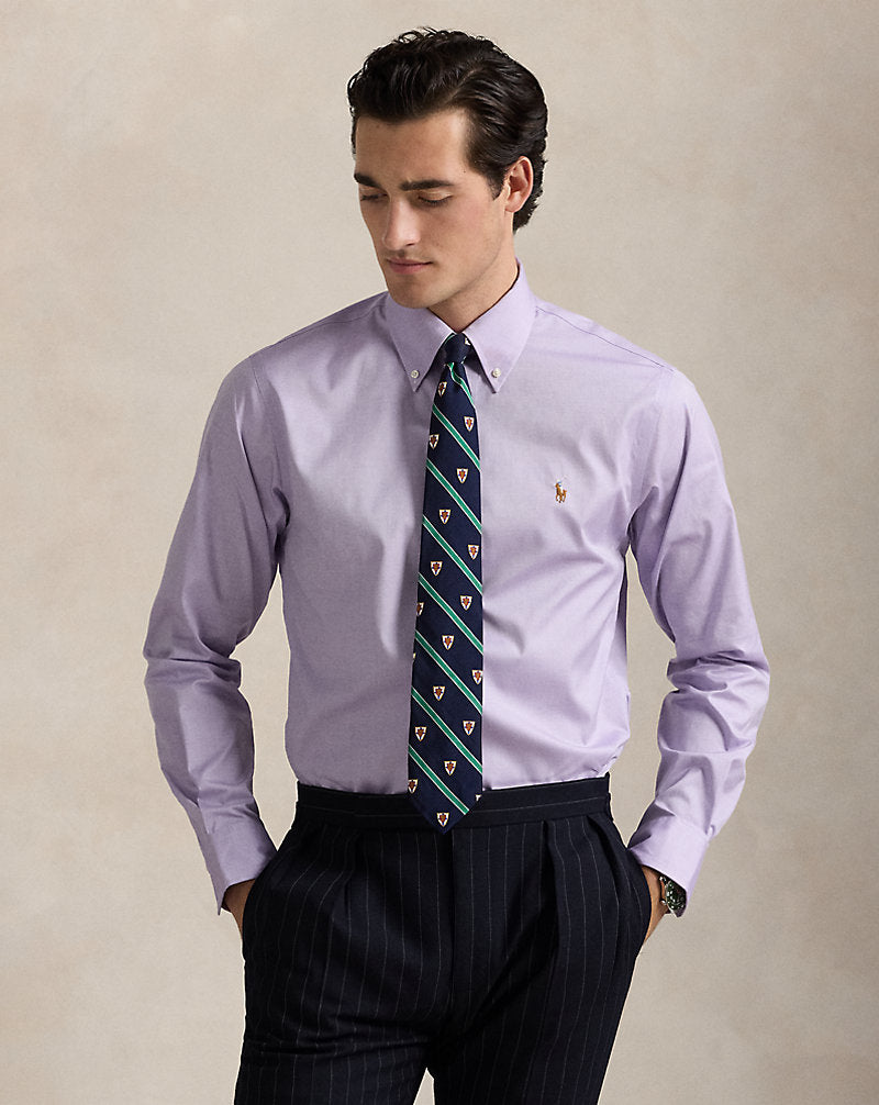 Custom Fit Oxford Shirt Light Purple/White