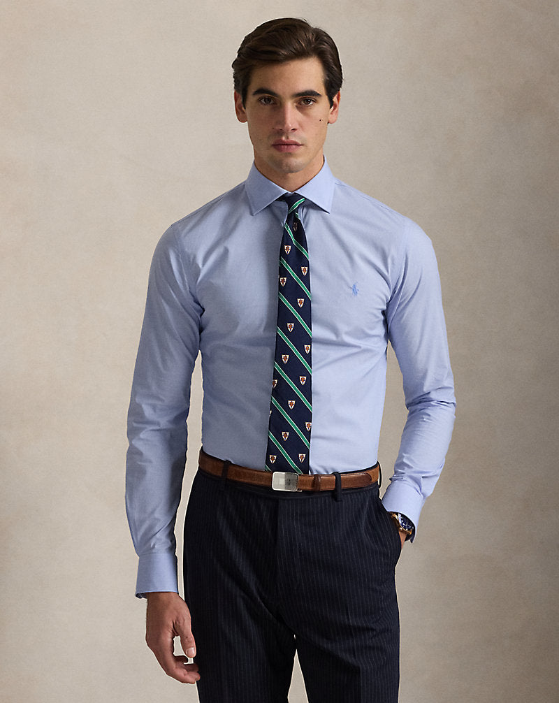 Regent Slim Fit Textured Shirt Blue White