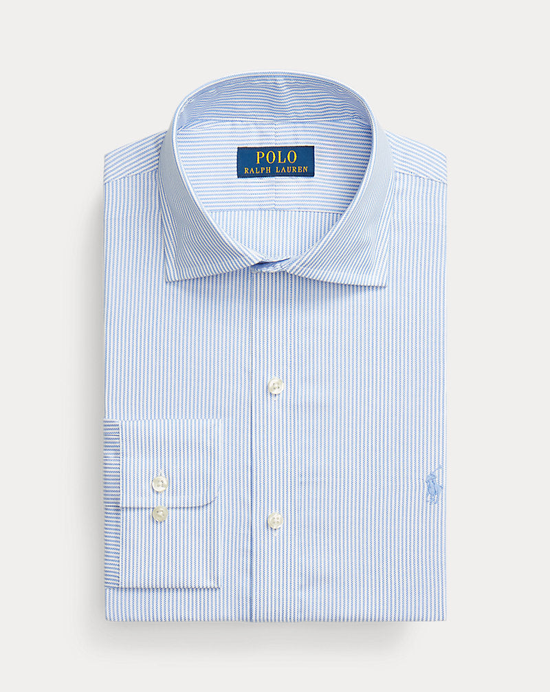 Regent Slim Fit Striped Textured Shirt Light Blue/White