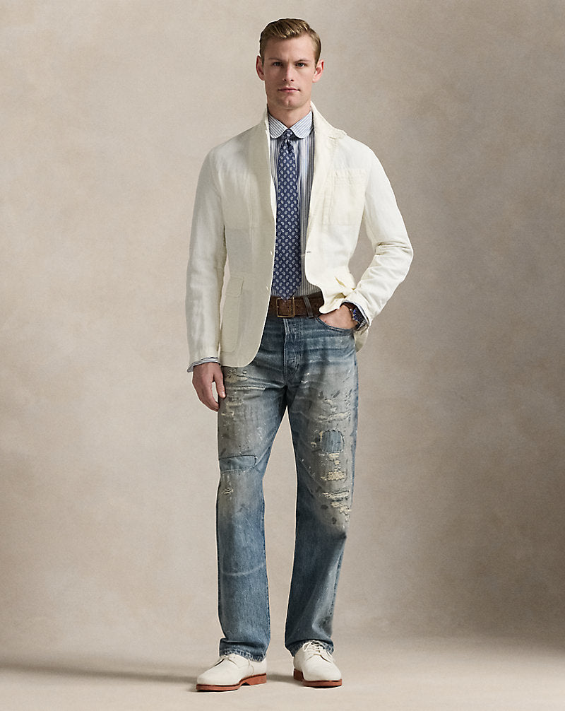 Classic Fit Striped Shirt Ivory Blue Multi
