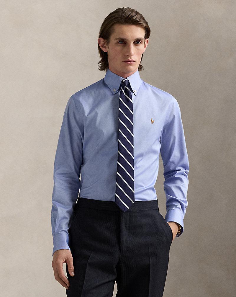 Slim Fit Pinpoint Oxford Shirt True Blue/White