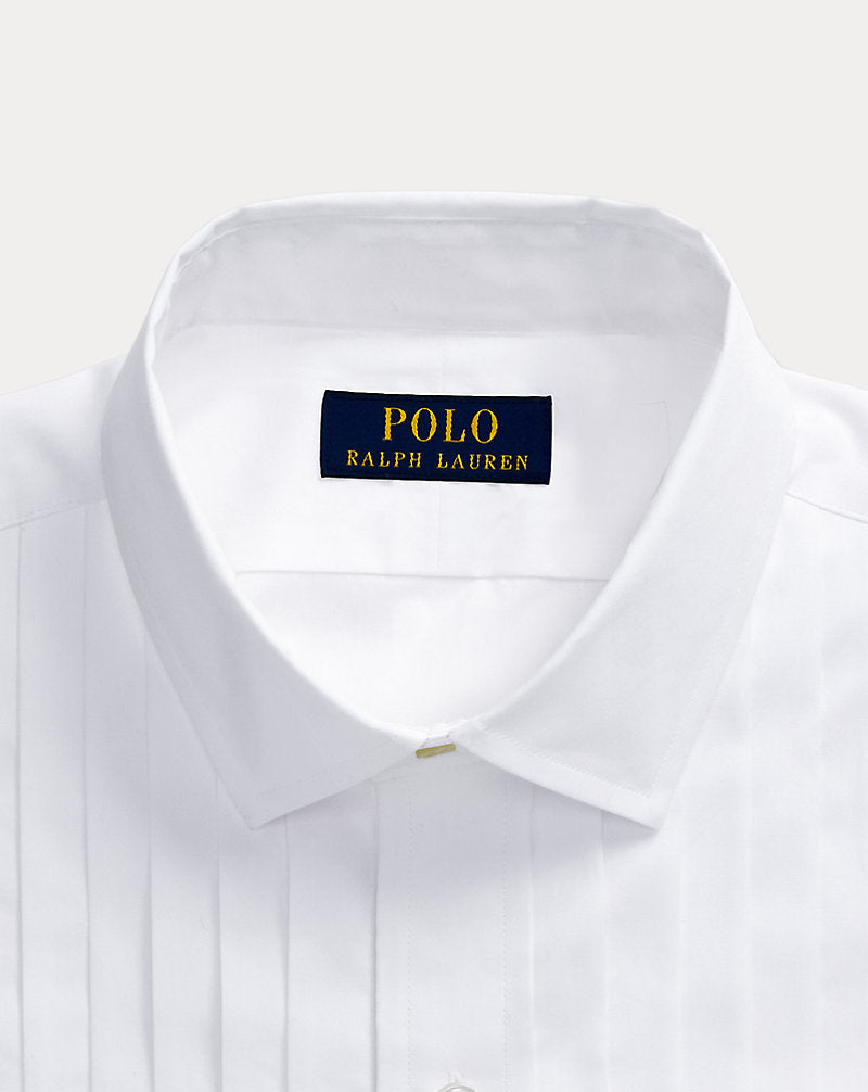 Custom Fit Poplin Tuxedo Shirt White