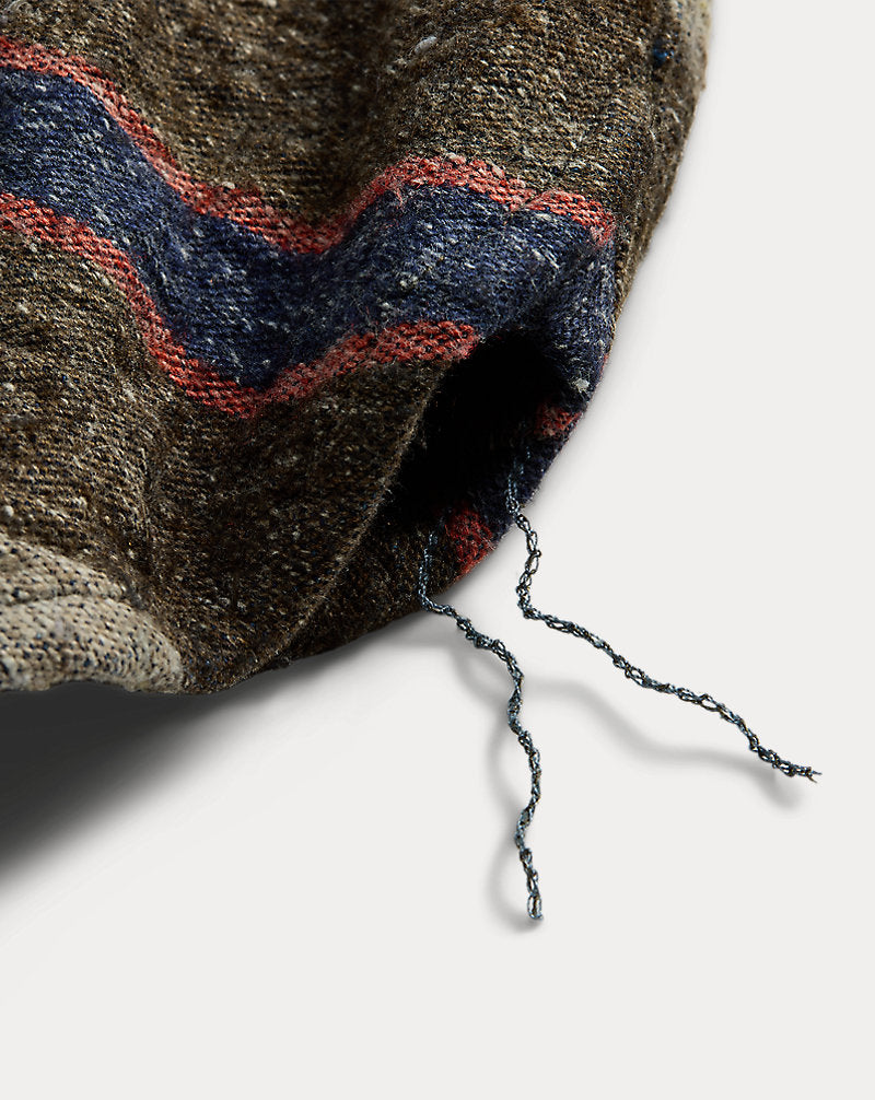 Striped Double Cloth Workshirt Brown Multi