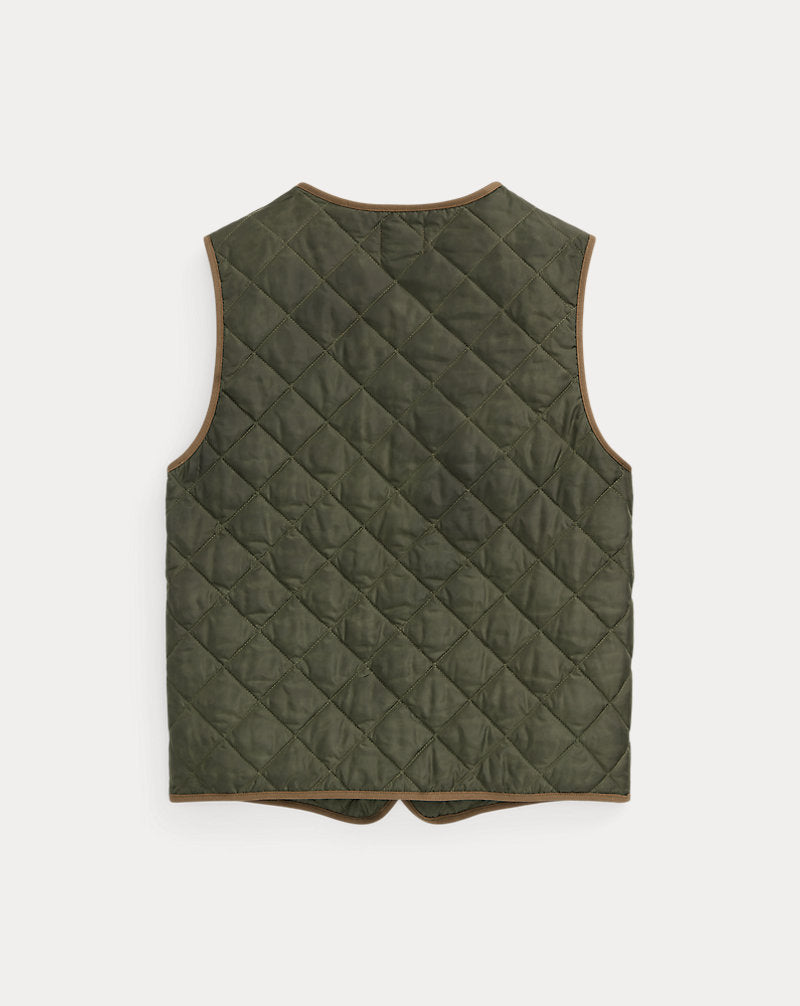 Quilted Liner Gilet Dark Green