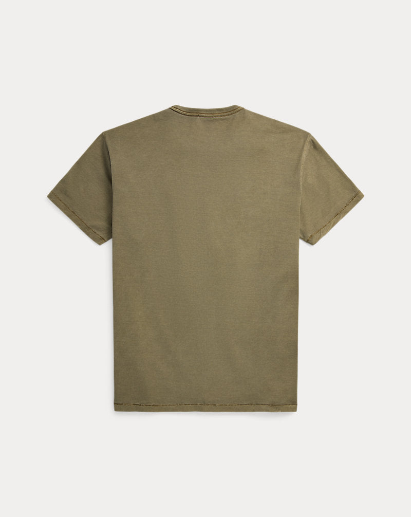Garment-Dyed Logo Jersey T-Shirt Olive