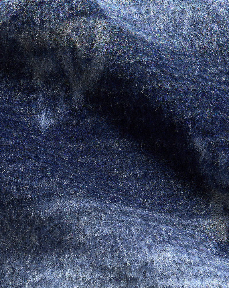 Double-Knit Jacquard Overshirt Navy/Multi