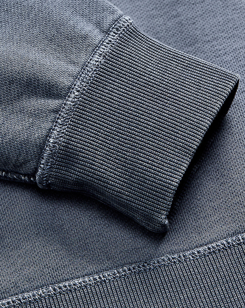 Garment-Dyed French Terry Sweatshirt Navy